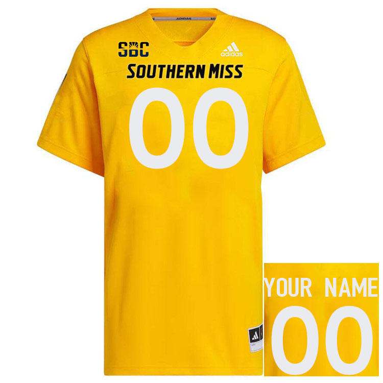 Custom Southern Miss Golden Eagles Player's Name And Number Football Jersey-Gold